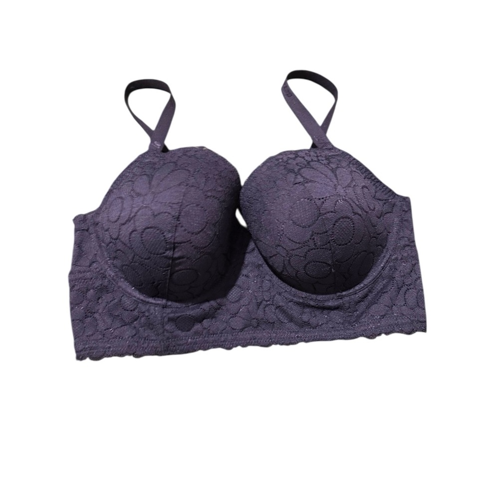 Aerie Lace Long Line Balconette Bra in Black